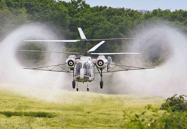 Huntsville Helicopter Seed Spreading